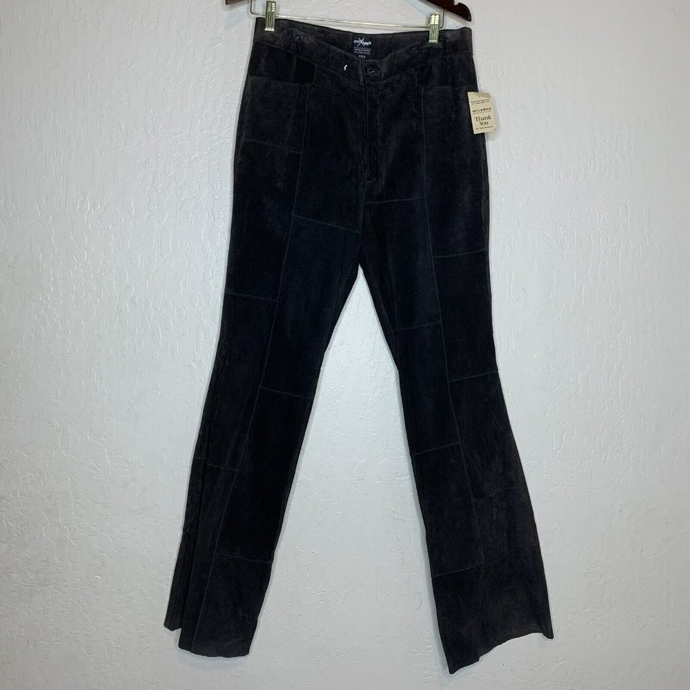 Vintage Maxima Wilson's Brown Suede High Waist Flared Pants